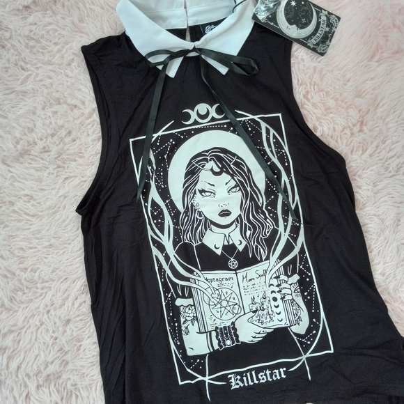 ⭐️Nwt killstar witchy chick collared flowy tank is FIRE!!! 🔥 - Picture 5 of 10